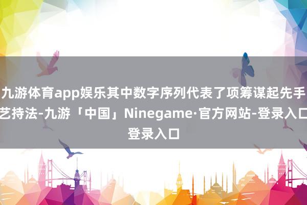 九游体育app娱乐其中数字序列代表了项筹谋起先手艺持法-九游「中国」Ninegame·官方网站-登录入口